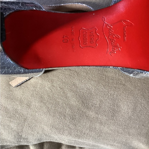 Christian Louboutin Silver Shoes 9/10 - Picture 6 of 9